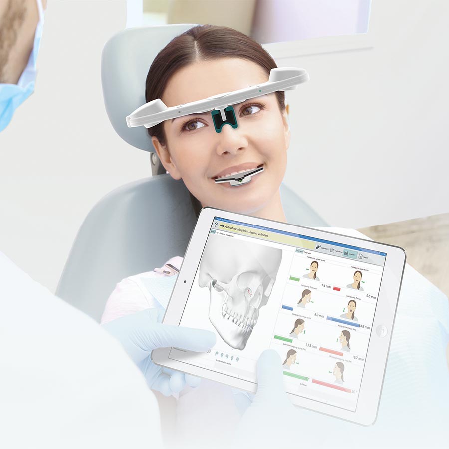  Funktionelle Analyse des Kiefers einer Patientin mit  Tizian JMA Optic by zebris